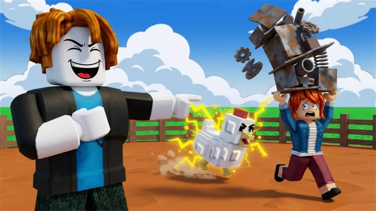 Egg hatching and selection menu in Roblox Grow a Chicken Fighter